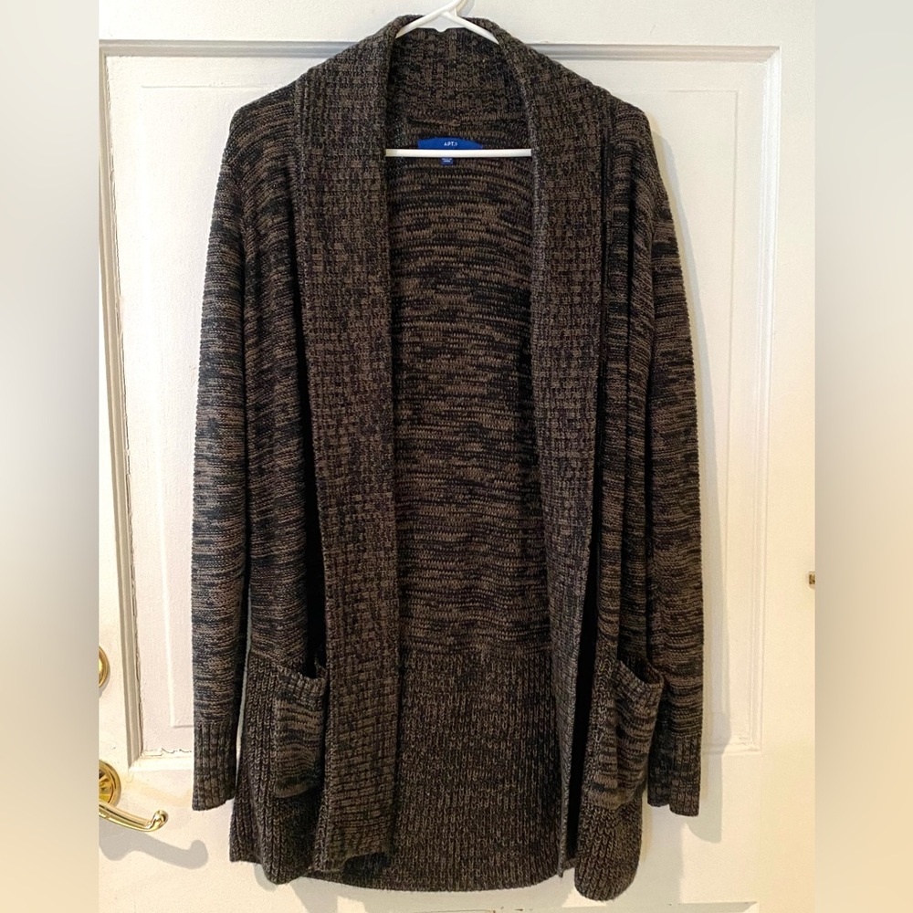 Open cardigan (Brown/Black)